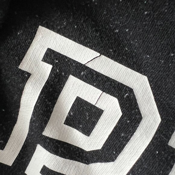 Victorias Secret Pink pullover sweater half zip black white speckled Large - Picture 4 of 7